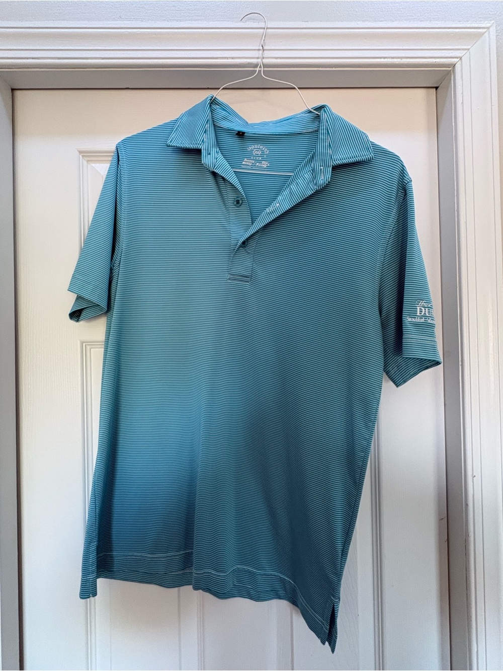 Men's Teal Gradient Short-Sleeve Polo Shirt